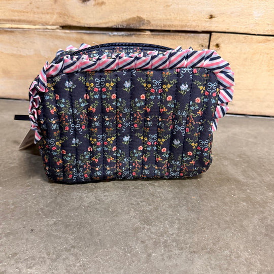 Simply Southern Quilted Cosmetic Ruffle Bag