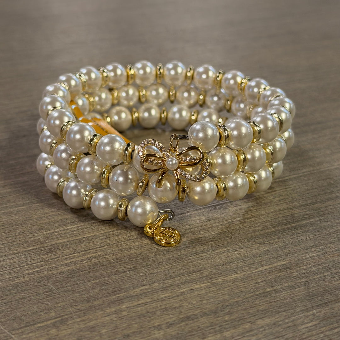 BuDhaGirl White Pearl Wrap Bracelet