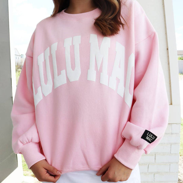 Lulu Mac Sweatshirt Light Pink & White