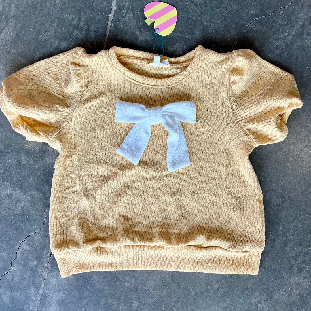 Contrast Bow Detail Top
