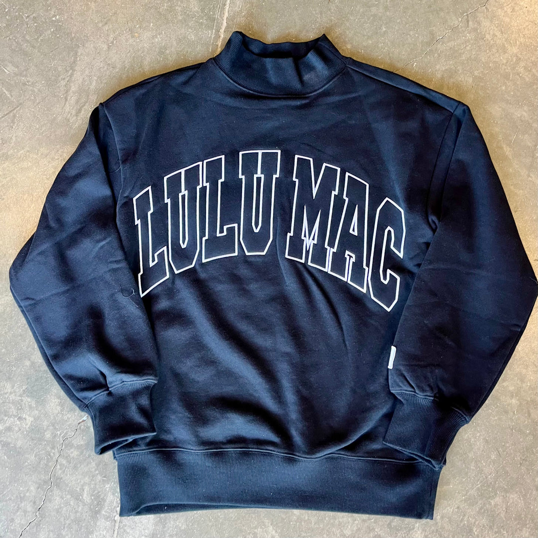 Lulu Mac Black Mock Neck Sweatshirt