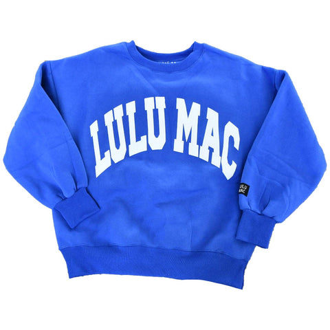 Lulu Mac Sweatshirt Royal & White