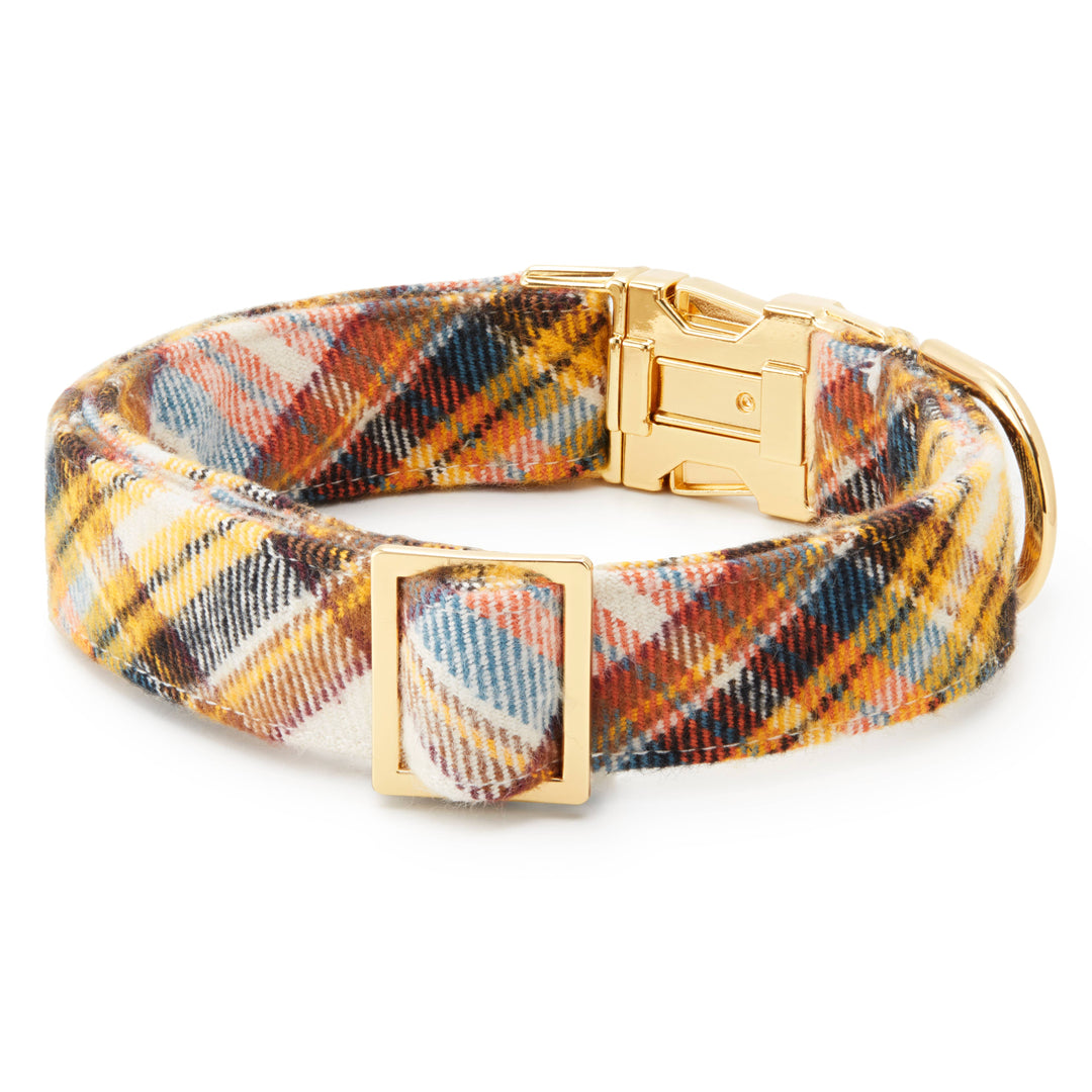 Cornucopia Flannel Fall Dog Collar