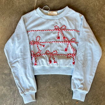 Peppermint Bow Sweatshirt