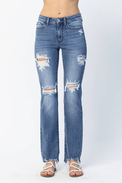 Judy Blue Distressed Straight Jean