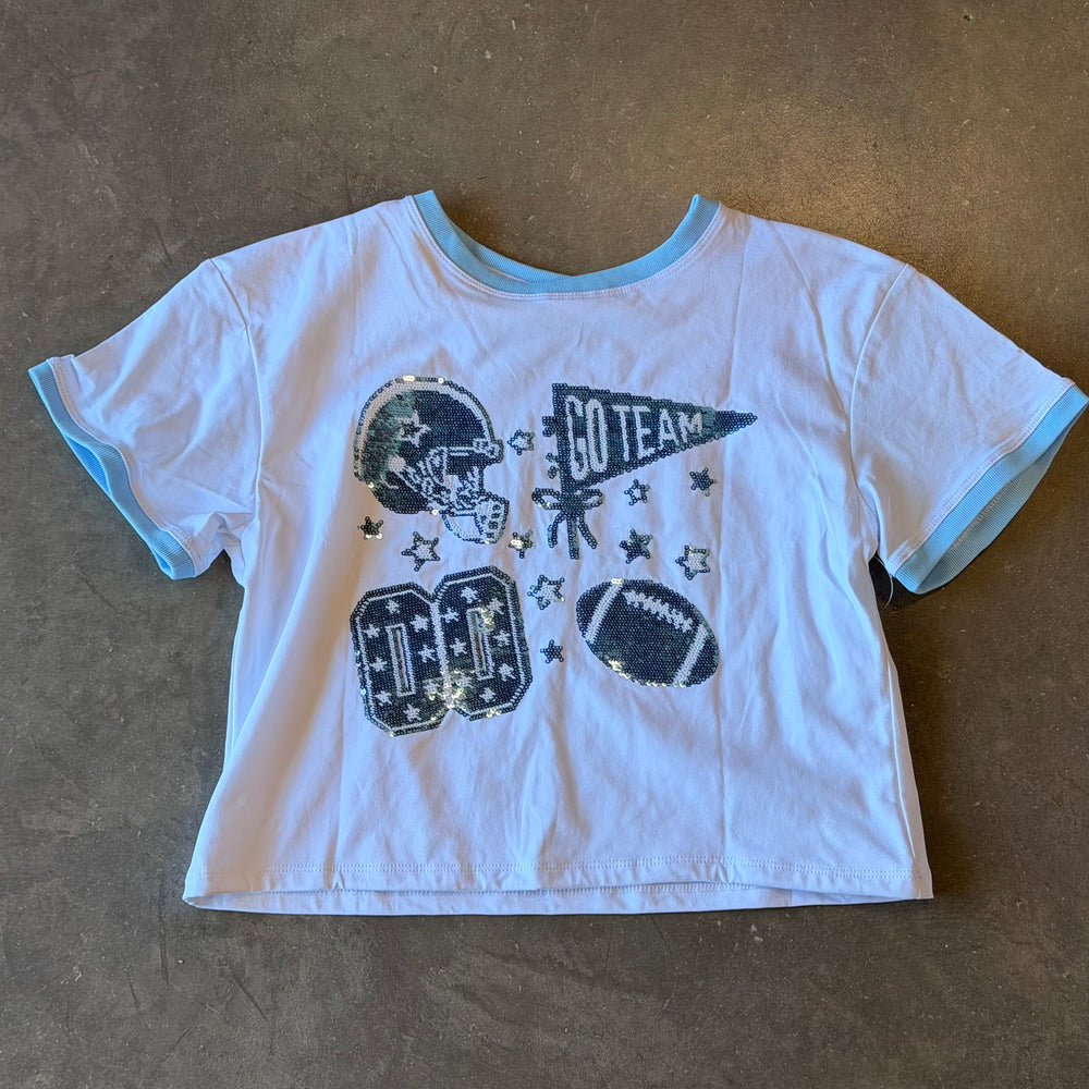Sequin Football Elements Shirt