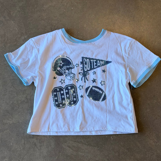 Sequin Football Elements Shirt