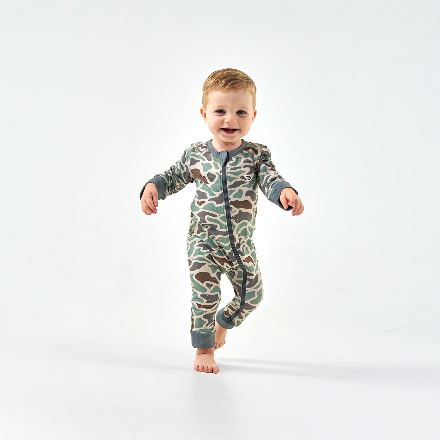 Burlebo Baby Zip Up - Retro Duck Camo
