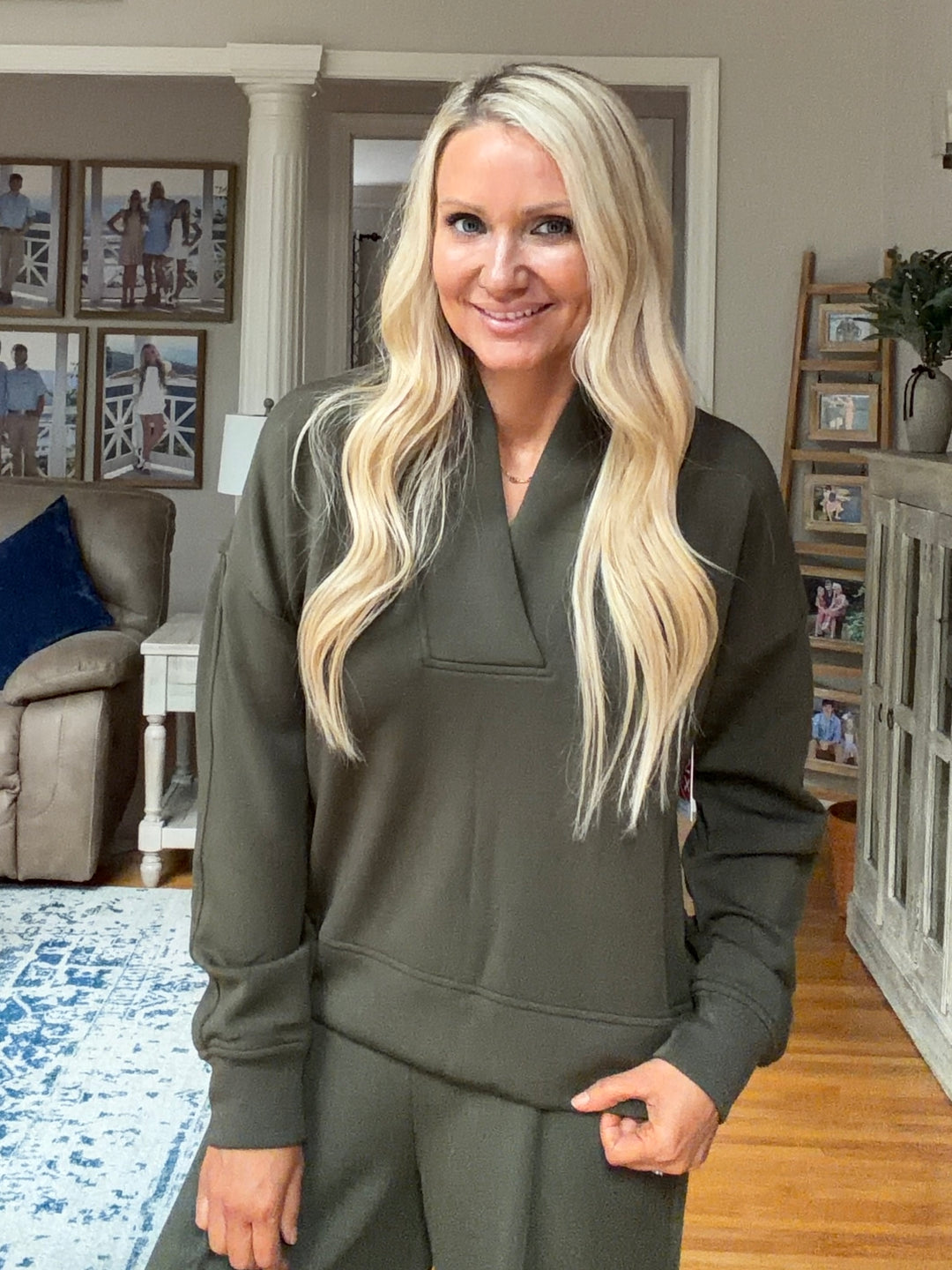 Spanx Air Essentials V-neck Long Sleeve Top