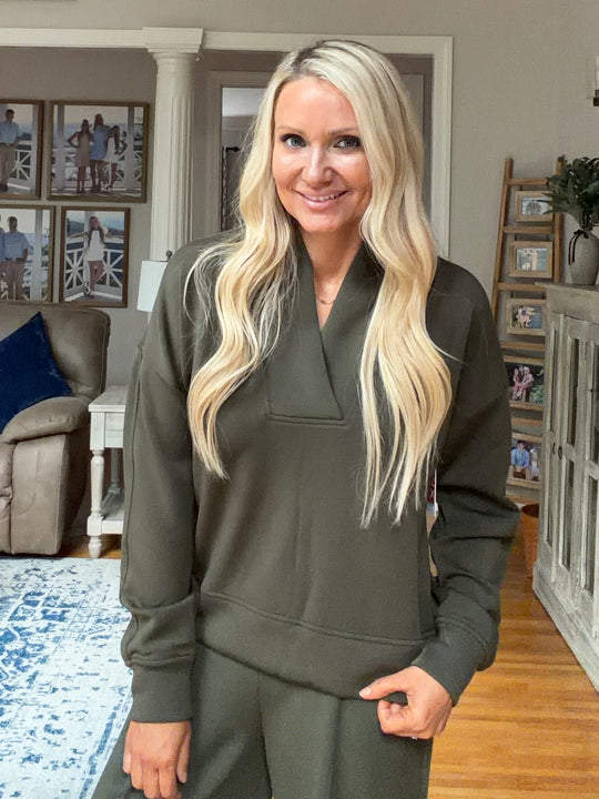 Spanx Air Essentials V-neck Long Sleeve Top