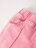 Pink Flare Bow Pearl Jeans