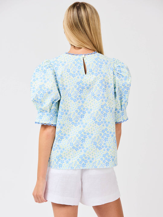 Thea Top | Larkspur Fields Blue