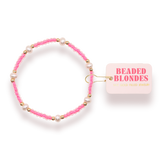 Beaded Blondes Hot Pink Pearl Bracelet