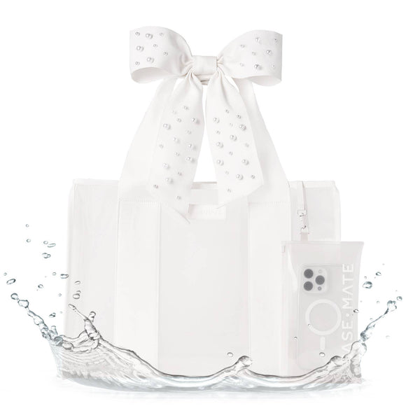 CaseMate Bow Ivory Pearl Beach Tote