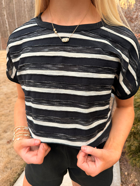 Textured Boxy Top