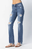 Judy Blue Distressed Straight Jean