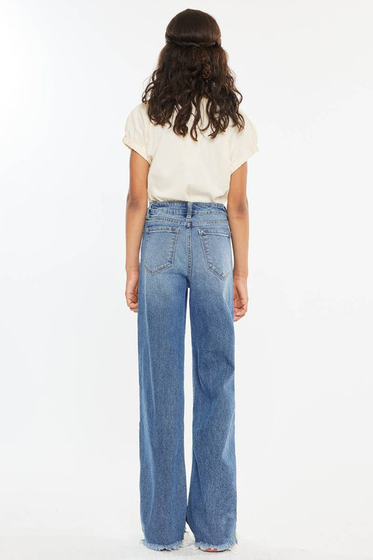 Kancan Tween Raw Hem Jeans