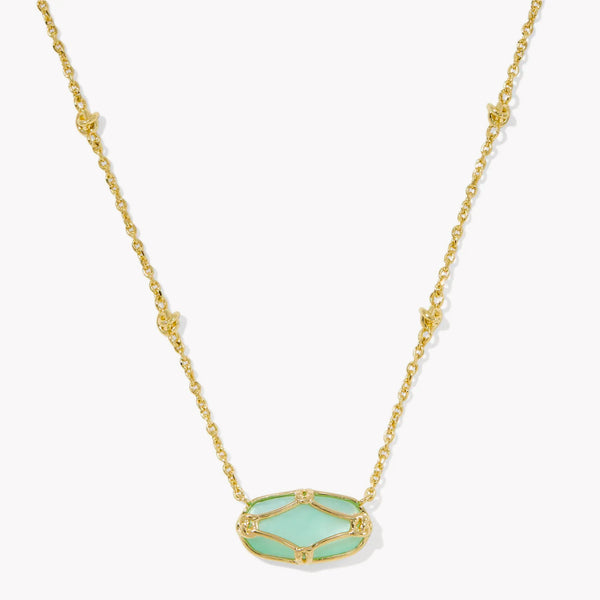 Elise Lattice Frame Necklace
