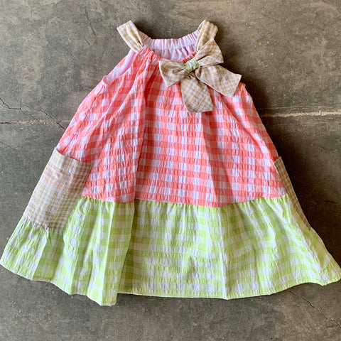 Mixed Check Dress
