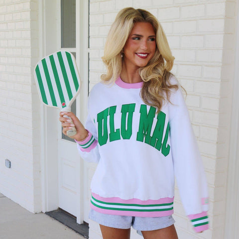 Lulu Mac Sweatshirt White & Green