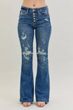 Judy Blue ButtonFly Distressed Flare