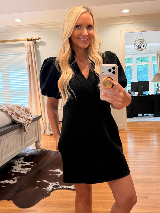 Emily McCarthy Black Stretch Knit Hampton Mini
