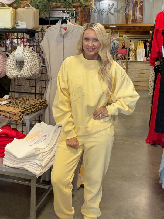 Simply Southern Butter Yellow Sweatpants