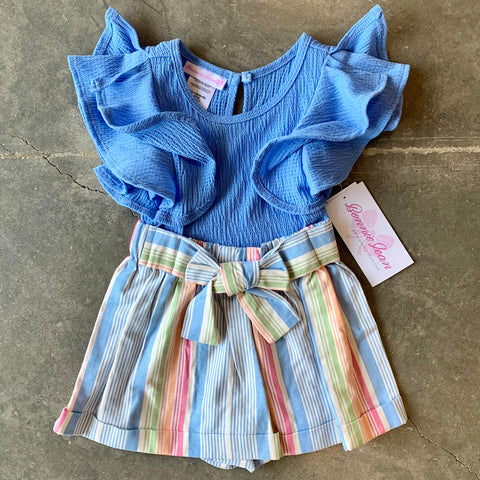 Striped Short Romper