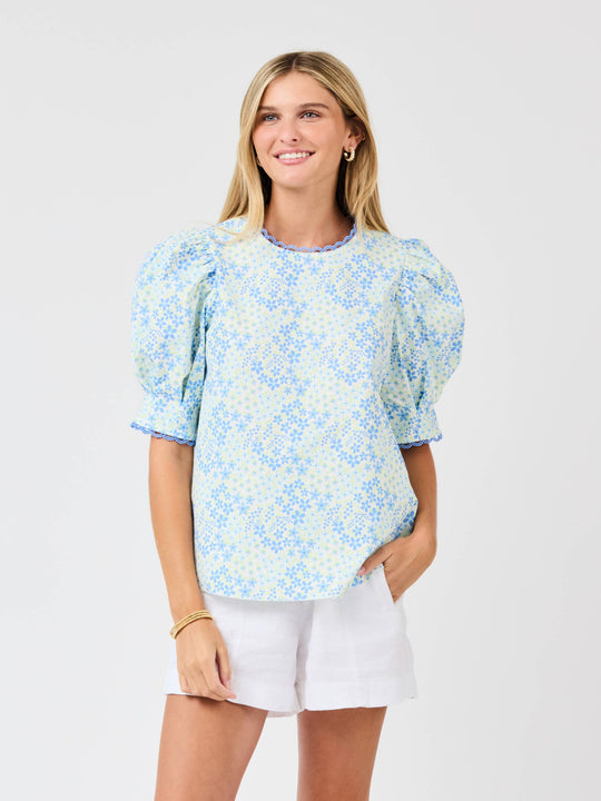 Thea Top | Larkspur Fields Blue