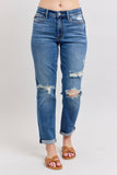 Judy Blue Vintage Wash Boyfriend Jeans