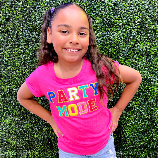 Party Mode Chenille Applique Tee