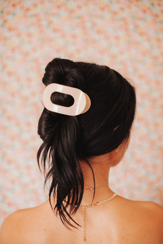 Teleties Round Flat Hair Clip