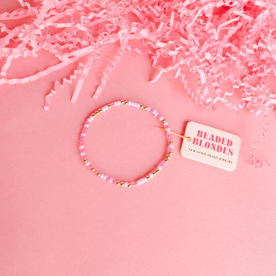Hot Pink &amp; Lilac Sprinkle Bracelet