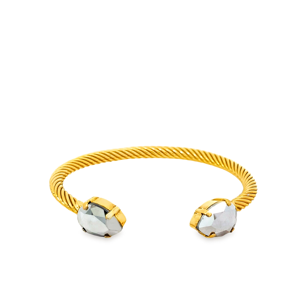 Charlotte Cuff in Pear: Silver