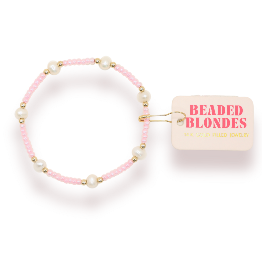 Pink Luster Pearl Bracelet