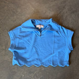 Scallop Hem Dolman Top