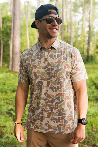 Burlebo Driftwood Camo Polo