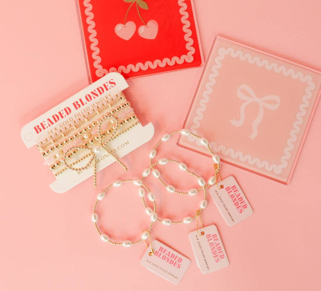 Pink Luster Pearl Bracelet