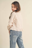 Raglan Lace Trim Blouse