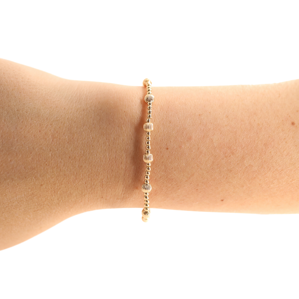 June Gold Fluted Bracelet