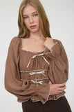 Dive In Bow Detail Top