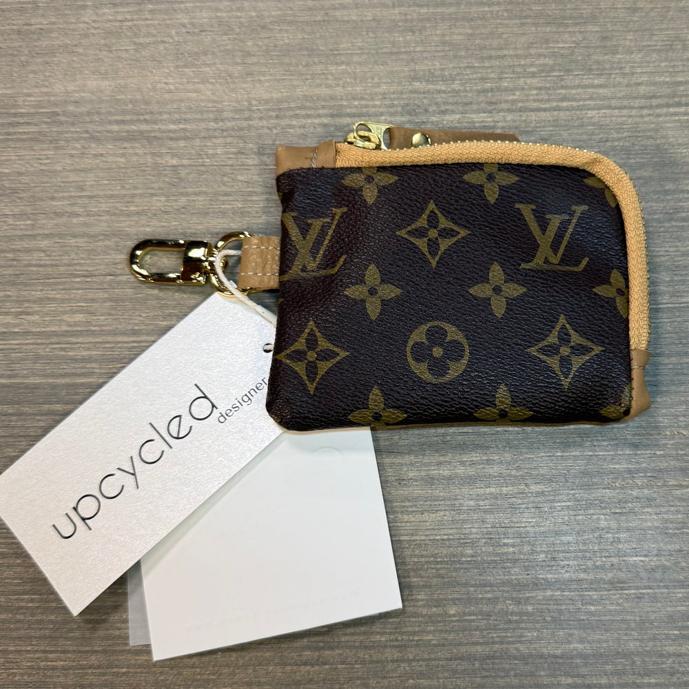 Penny Keychain Wallet In Leather | Upcycled Gucci & LV
