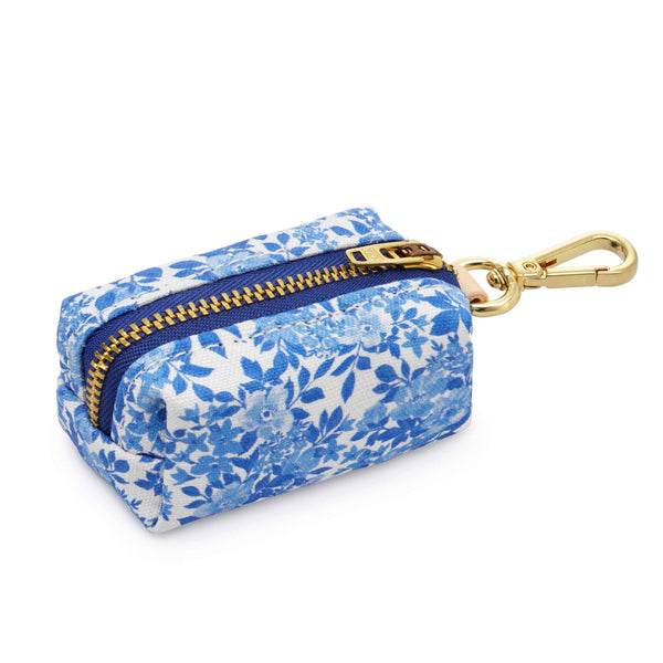 Blue Roses Spring Poop Bag Dispenser