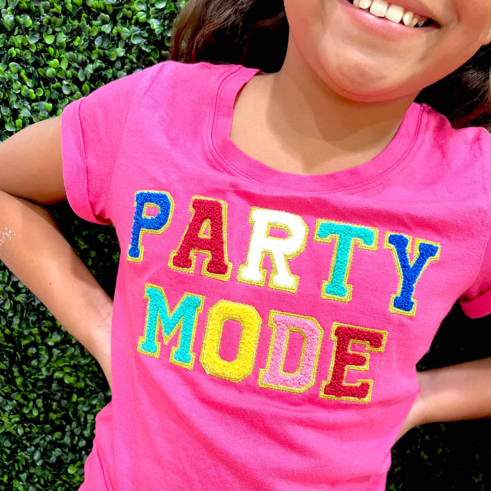 Party Mode Chenille Applique Tee