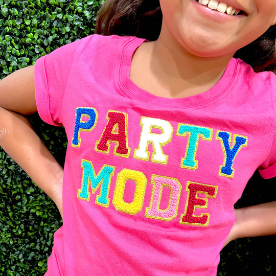 Party Mode Chenille Applique Tee