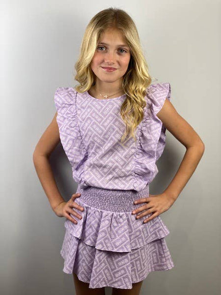 Eyelet Ruffle Top