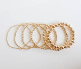 Beaded Blondes 2MM Gold Beaded Bracelet