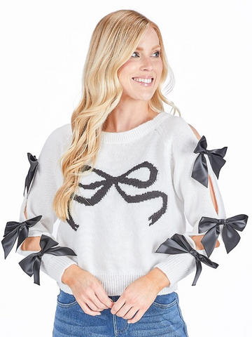 Simply Southern Bow Sleeve Sweater