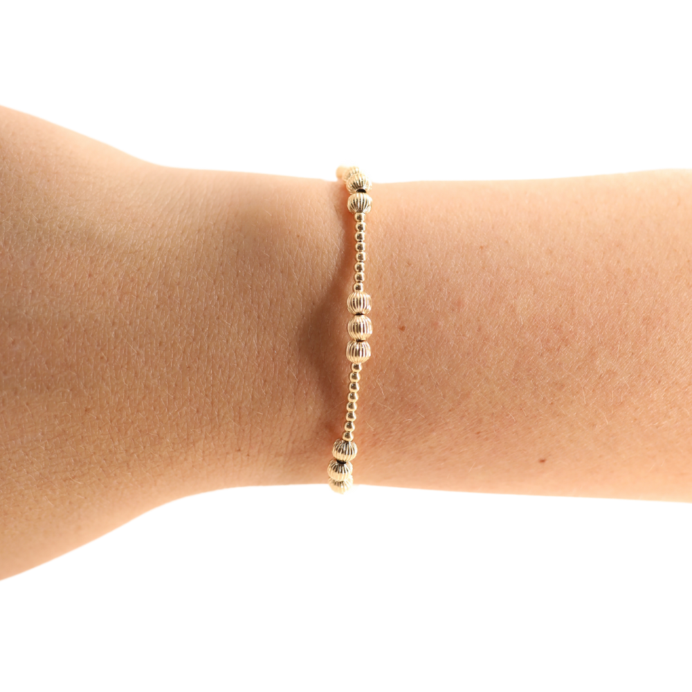ILY Gold Fluted Bracelet