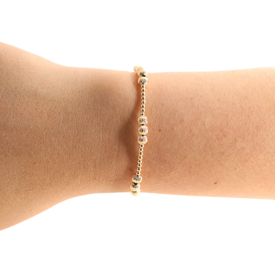 ILY Gold Fluted Bracelet